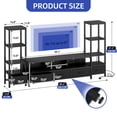 thumbnail image 5 of ModFusion 60” Black TV Stand with Storage Drawers & Adjustable Side Shelves, Fits TVs up to 65”, 5 of 7