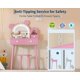 thumbnail image 3 of Yeshouse tocador infantil con espejo en forma de oso, incluye taburete y luces LED, escritorio de maquillaje de madera estilo princesa con cajones de almacenamiento, mueble de juego seguro para niñas, 3 of 8