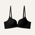 thumbnail image 5 of Bras for Women's T Shirt Bra With Push Up Padded Bralette Bra Without Underwire Seamless Comfortable Soft Cup on Clearance Black 70AB, 5 of 5