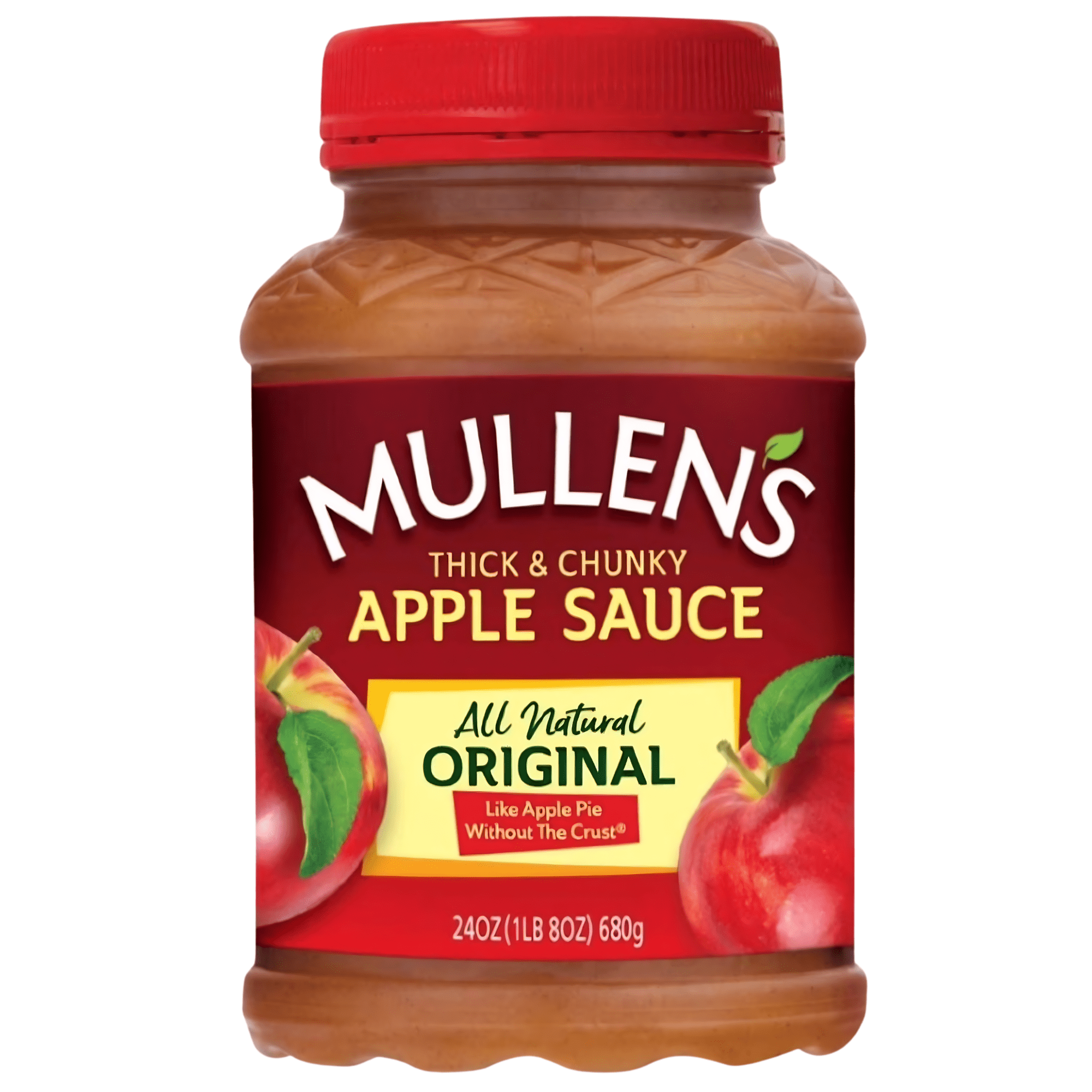 (4 pack) Mullen's Thick & Chunky Original Applesauce, 24 oz Jar