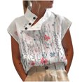 thumbnail image 1 of Birdeem Chemise Décontractée d'Été pour Femme, Ample, à Boutons, en Coton et Lin, Col Montant, 1 of 6