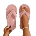 thumbnail image 5 of Willtoo Womens Flip Flops Slippers with Memory Foam Cute Corduroy Bow House Slippers Indoors Outdoors Soft Anti-Skid Open Top, 5 of 6
