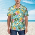 thumbnail image 6 of Picia Cute Pineapples Gentle Cotton Regular Fit Short Sleeve Casual Hawaiian Shirt for Men-Medium, 6 of 9