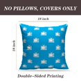 thumbnail image 2 of LALILO Throw Pillow Covers Retro Repeat Blue Color Geometric Retro Cushion Cover 18" x 18", 2 Pack, 2 of 6