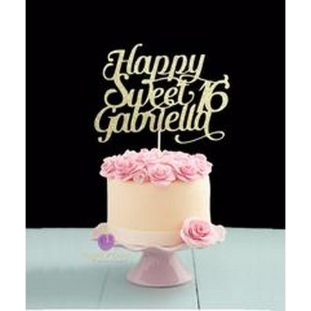 Custom Happy Sweet 16 Cake Topper Walmart Com