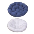thumbnail image 1 of Cojines para Asiento de Exterior 2 Uds. Sunnimix Cojines Impermeables para Silla Color Blanco Azul, 1 of 8