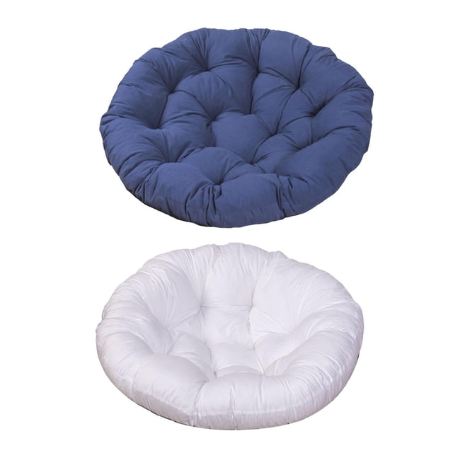 Cojines para Asiento de Exterior 2 Uds. Sunnimix Cojines Impermeables para Silla Color Blanco Azul