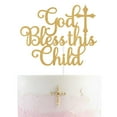 thumbnail image 1 of Decoración para tartas con el nombre de Dios bendiga a este niño para la primera comunión, color dor, 1 of 7