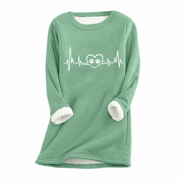 Birdeem Womens Large Loose Raglan Top Thickened and Velvet Lamb Wool Warm Underlay