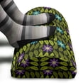 thumbnail image 3 of Flowers Foot Rest, Botanical Theme Blue and Purple Blossoms Motif Symmetrical Leaves, Non-Slip Backing Ergonomic Memory Foam Leg Support for Office, Charcoal Grey and Multicolor, by Ambesonne, 3 of 5