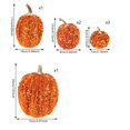 thumbnail image 4 of MXTPOV Halloween Pumpkin Decor 7Pcs Halloween Decorations Exquisite Pumpkin Decorations with Sequins Knitted Artificial Pumpkin Ornaments Thanksgiving Decorations Home Decor, 4 of 5