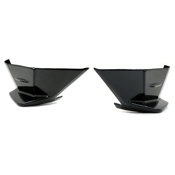 Ikon Motorsports Rear Aprons Compatible With 2022-2025 Subaru BRZ & Toyota GR86 Coupe 2-Door STI Style Unpainted Black Rear Bumper Lip Side Apron Spat Valance 2PCS