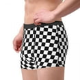 thumbnail image 5 of Classic Popular Geometric Checkered Plaid Pattern Underwear Men Stretch Boxer Briefs Shorts Panties Soft Underpants For Homme, 5 of 7