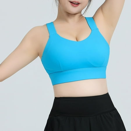 

Binmer Women Summer Sports Bra High Strength Shockproof Sports Underwear Anti-sagging Large Chest Show Small Bra