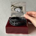 thumbnail image 6 of Her Strength Proverbs 31:25 Men's Stainless Steel & Vegan Leather Cross Bracelet - Vegan Leather with Stainless Steel, 6 of 14