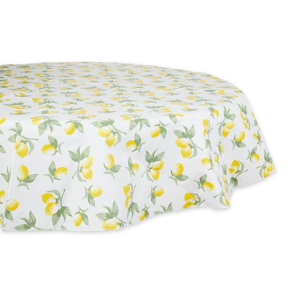 Summer Lemons Vinyl Tablecloth 70 Round