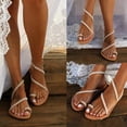 thumbnail image 1 of HEVIRGO Women Rhinestone Anti-slip Comfortable Flip Flop Open Toe Flat Sandals for Daily Life, 1 of 10
