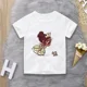 thumbnail image 3 of Ropa de verano unisex para niños, camiseta de princesa con bonitos dibujos animados para niño y niña, estética divertida, cuello redondo, manga corta blanca, 3 of 5