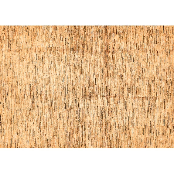 Ahgly Company Indoor Rectangle Abstract Orange Modern Area Rugs, 7' x 9'
