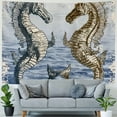 thumbnail image 4 of Orinice Sea Horses Tapestry Wall Hanging Unique Style Graphic Tapestries Home Wall Decor Art for Living Room Bedroom Apartment Farmhouse Dorm 40x30inch, 4 of 6