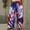 Blue, variant on Lilgiuy 4th of July Pants for Women Casual Printing Pockets Elastic Mid-Waist Comfortable Wide-Legged Loose Independence Day Pants for Hiking Biker Golf