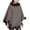 Khaki, variant on YYDGH Women's Batwing Sleeve Cardigan Shawl Faux Fur Trim Cloak Poncho Sweater Cape Oversized Winter Cape
