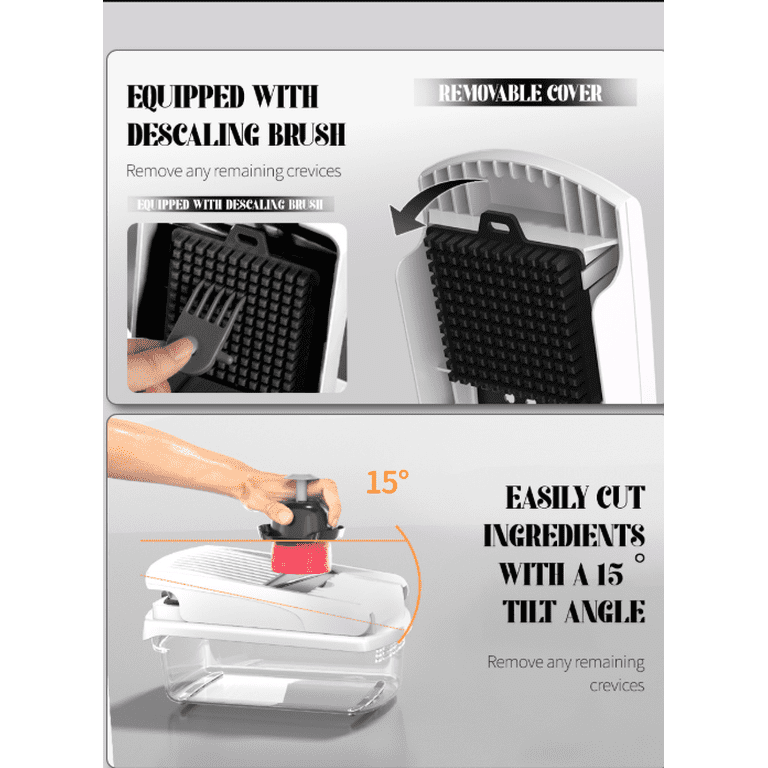 CYYI 15-in-1 Vegetable Chopper with Container, White photo 6
