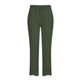 thumbnail image 4 of Hontri Palazzo Pants for Women- Women's Linen Wide Leg Pants Casual Loose High Waist Beach Haren Pants Pockets Loose Lounge Pants, 4 of 4