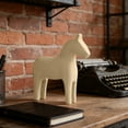 thumbnail image 6 of DAMAI Wooden Horse Figurine Mini Swedish Dala Pure Color Horse Statue Pinewood Hand Painted Nordic Style Horse Figurine for Family Living Room, Entrance Door, Desk, Cabinet, Bookshelf, Home, Office, 6 of 6