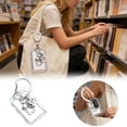thumbnail image 2 of Cute Photocard Holder Keychain Photo Card Holder Star Wave Photocard Keychain, Transparent Holder Creative Photocards Holder for Bus Student Card Photo Protector, 2 of 6