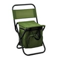 thumbnail image 1 of Silla de camping plegable perfecl bolsa térmica taburete con respaldo verde, 1 of 8
