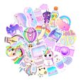 thumbnail image 1 of Pegatinas de neón de nuevo diseño para adultos, paquete de pegatinas de vinilo impermeables para botella de agua, portátil, monopatín, equipaje, funda de teléfono, 50 Uds., 1 of 4