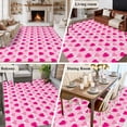 thumbnail image 6 of Valentine's Day Washable Area Rug 5 x 7 ft Heart Shaped Plaid, Soft Non Slip Rugs Stain Repellent Indoor Felt Carpet for Living Dining Room Bedroom Home Office, 6 of 9