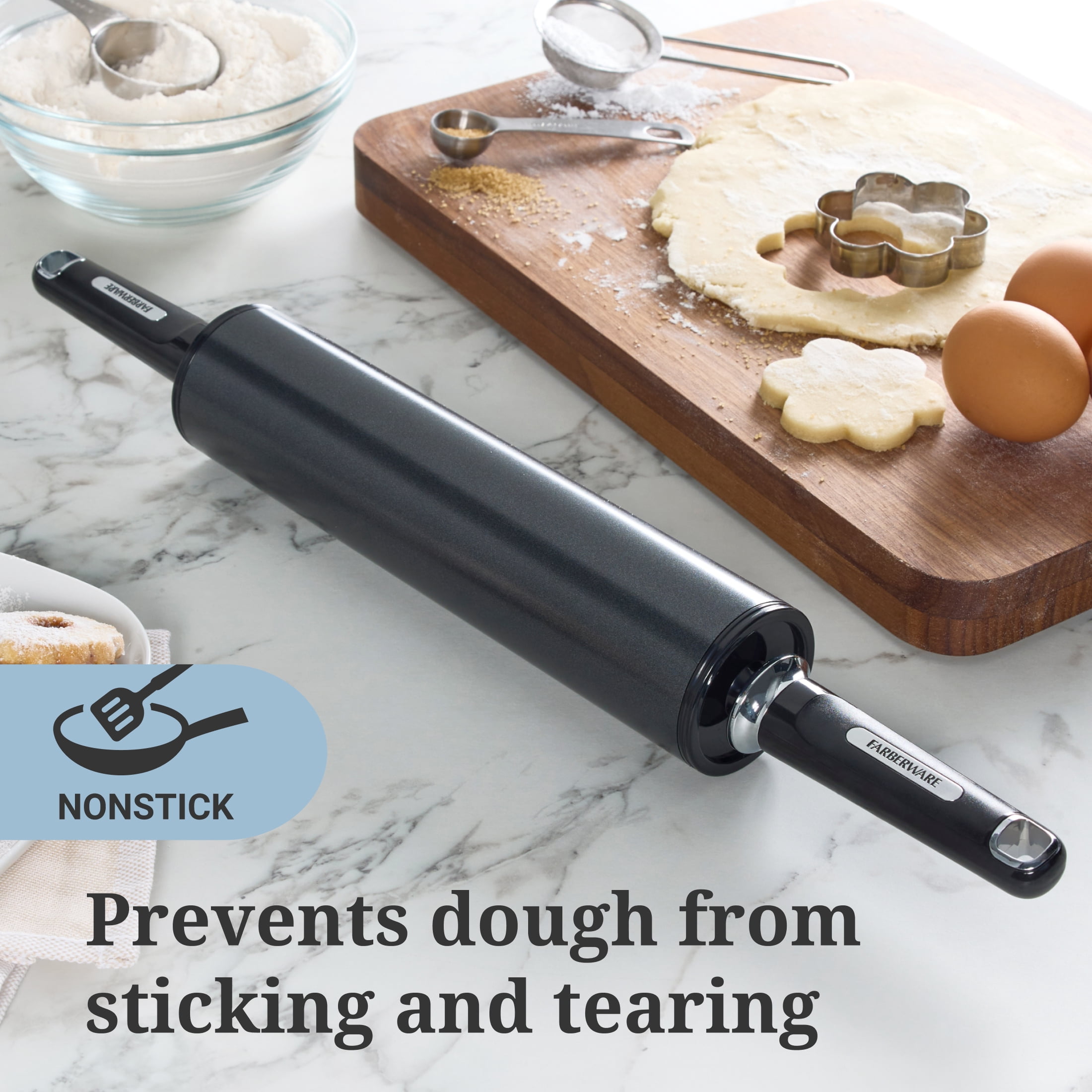 Farberware Professional Non-Stick Steel Rolling Pin Black