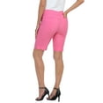 thumbnail image 4 of HDE Pull On Bermuda Shorts For Women Mid Rise 10" Inseam Shorts with Pockets Hot Pink M, 4 of 6