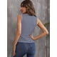 thumbnail image 2 of Camiseta sin mangas SOLY HUX para mujer a rayas sin mangas, acanalado, azul marino, 2 of 5