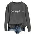 thumbnail image 6 of Christian Sweatshirts for Women 2025 God Says I Am Bible Verse Sweatshirt Long Sleeve Crewneck Pullover Tops, 6 of 8