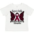thumbnail image 3 of Inktastic Multiple Myeloma Cancer Awareness Hope & Faith with Butterfly Ribbon Boys or Girls Toddler T-Shirt, 3 of 5