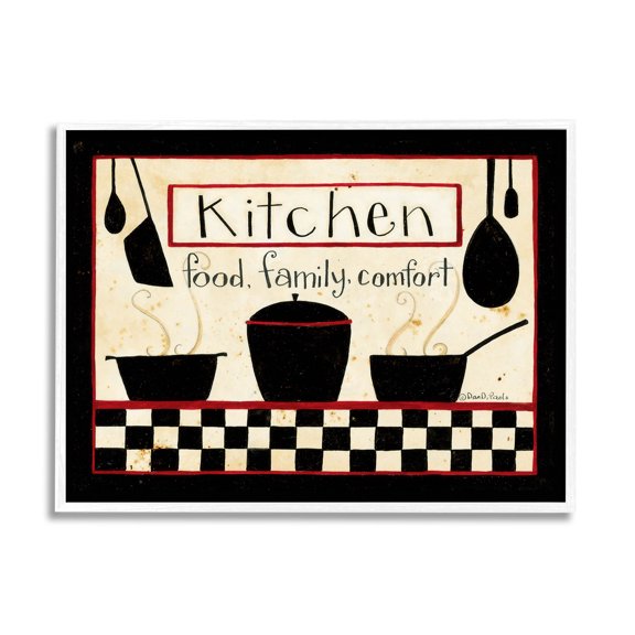 Kitchen Food Family Comfort Patterned Food & Beverage Graphic Art White Framed Art Print Wall Art