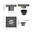 thumbnail image 6 of SereneDrains 304 Stainless Steel 4 Inch Brushed Nickel Square Shower Drain Kit for Tile Floor Drain Grate Cover Hair Catcher Trap Strainer Filter, 6 of 10