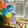 thumbnail image 7 of Easter Decorations - Pastel Flocked Bow-Tied Bunny - Spring Table Centerpieces for Indoor Decor - Easter Bunny Figurines Decoration for Home Party Office （Purple）, 7 of 7
