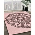 thumbnail image 2 of Ahgly Company Indoor Square Patterned Light Rose Pink Area Rugs, 8' Square, 2 of 6