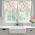 thumbnail image 4 of Pink Spring Floral Balloon Curtains 63 Inch Length for Living Room/Bedroom, Flowers Elegant Pastoral Botanical Rod Pocket Privacy Door Curtains Decorative Tie Up Shade for Window 52"x63", 4 of 8