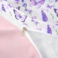 thumbnail image 4 of Erosebridal Rustic Plant Lavender Twin Bedding,Wild Animal Butterfly Duvet Cover Set For Men Women 2 Pieces,No Comforter,Reversible, 4 of 6