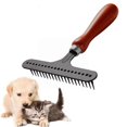 thumbnail image 5 of EfficientSingle Row Dog Rake Undercoat Stainless Steel Lightweight Handle Comb Nonslip Portable Dematting Ergonomic Pet, 5 of 5