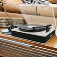 LP&NO.1 Record Player Bluetooth Turntable with Builtin Speakers and