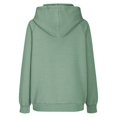 thumbnail image 5 of XIAONU Womens Hoodies Ribbed Textured Long Sleeve Pullover Hooded Sweatshirt Solid Color Simple Kangaroo Pocket Top Streetwear Green XXL, 5 of 6