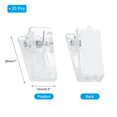 thumbnail image 2 of Uxcell 20Pcs Plastic Mini Self Adhesive Clips Sticky Clips Photo Clip, Clear, 2 of 5