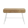 thumbnail image 5 of Linon Kessinger 44" Writing Desk with 3 Drawers, Natural and White, 5 of 11