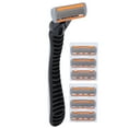 thumbnail image 3 of Six Blade Razor Stainless Steel Portable Blade Shaving Razor with ABS Handle for Men, 3 of 10